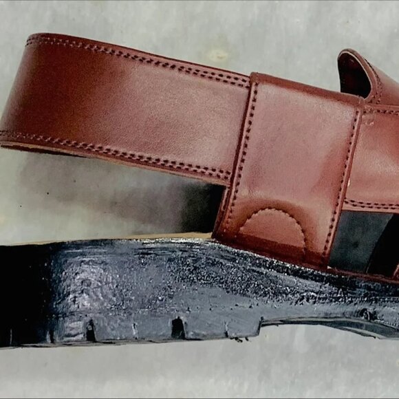 Leather Peshawari Chappal For Men, Gents Sandals, Handmade Dark Brown Chappal,